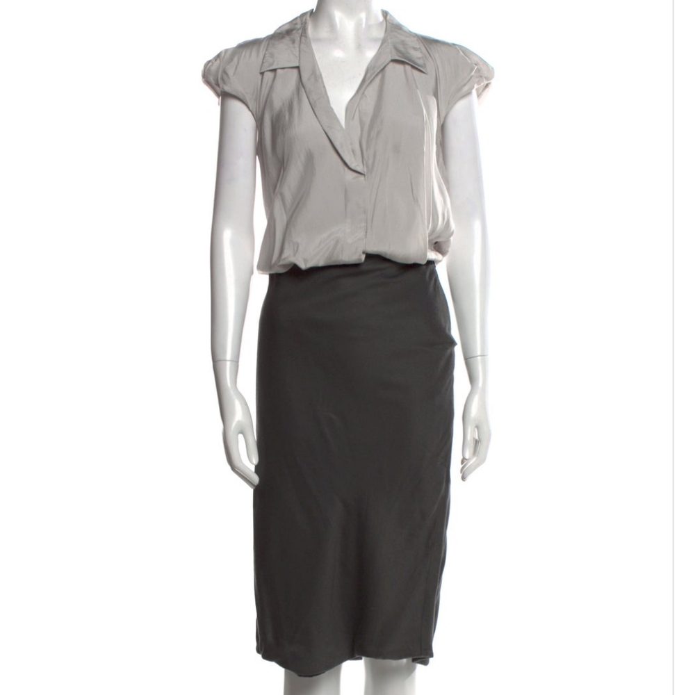 Nina Ricci V-Neck Midi Length Dress